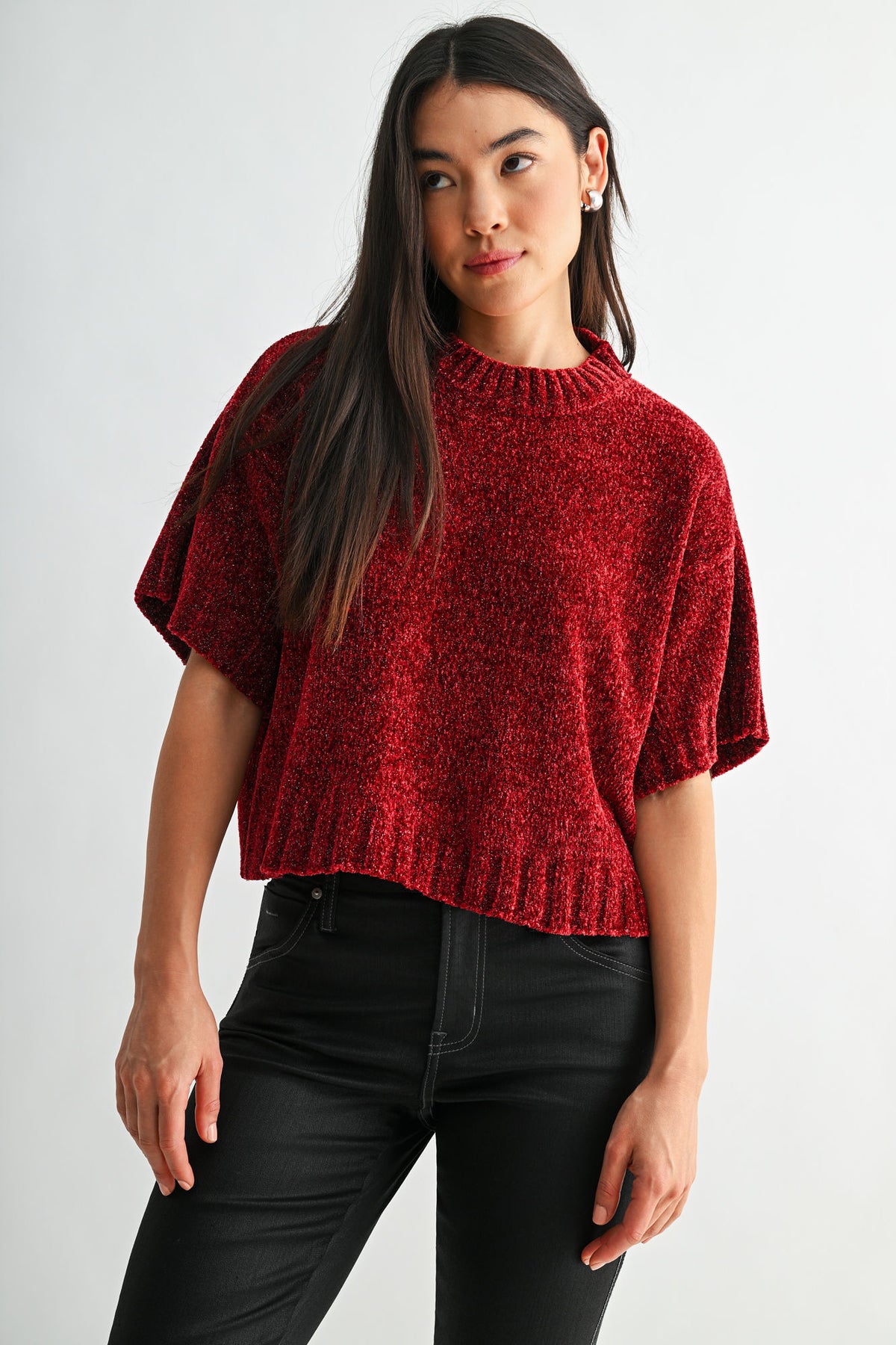 Burgundy Broome Chenille Sweater