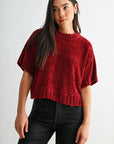 Burgundy Broome Chenille Sweater