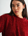 Burgundy Plus-Size Broome Chenille Sweater