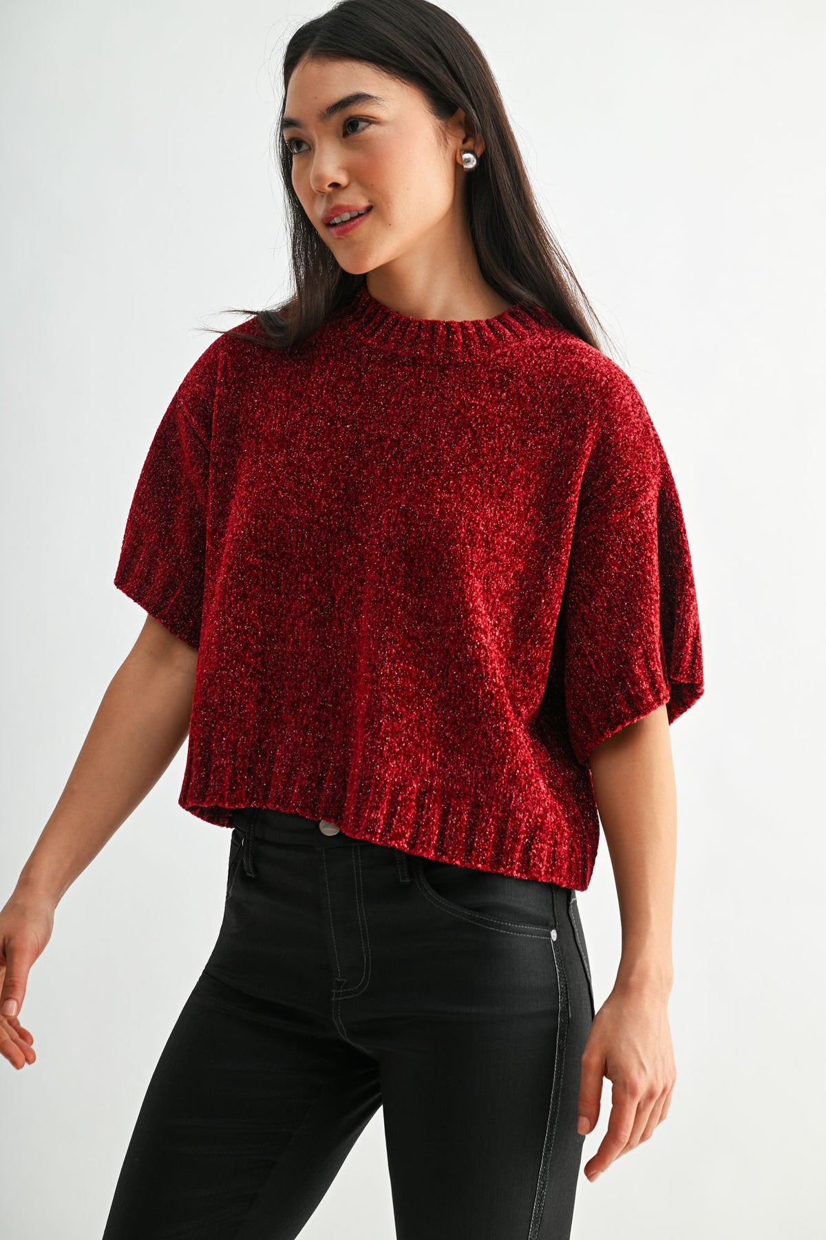 Burgundy Broome Chenille Sweater