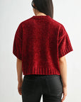 Burgundy Plus-Size Broome Chenille Sweater