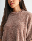 Taupe Plus-Size Broome Chenille Sweater
