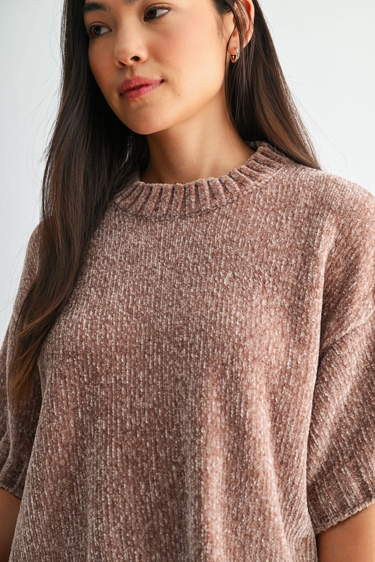 Taupe Petite Broome Chenille Sweater