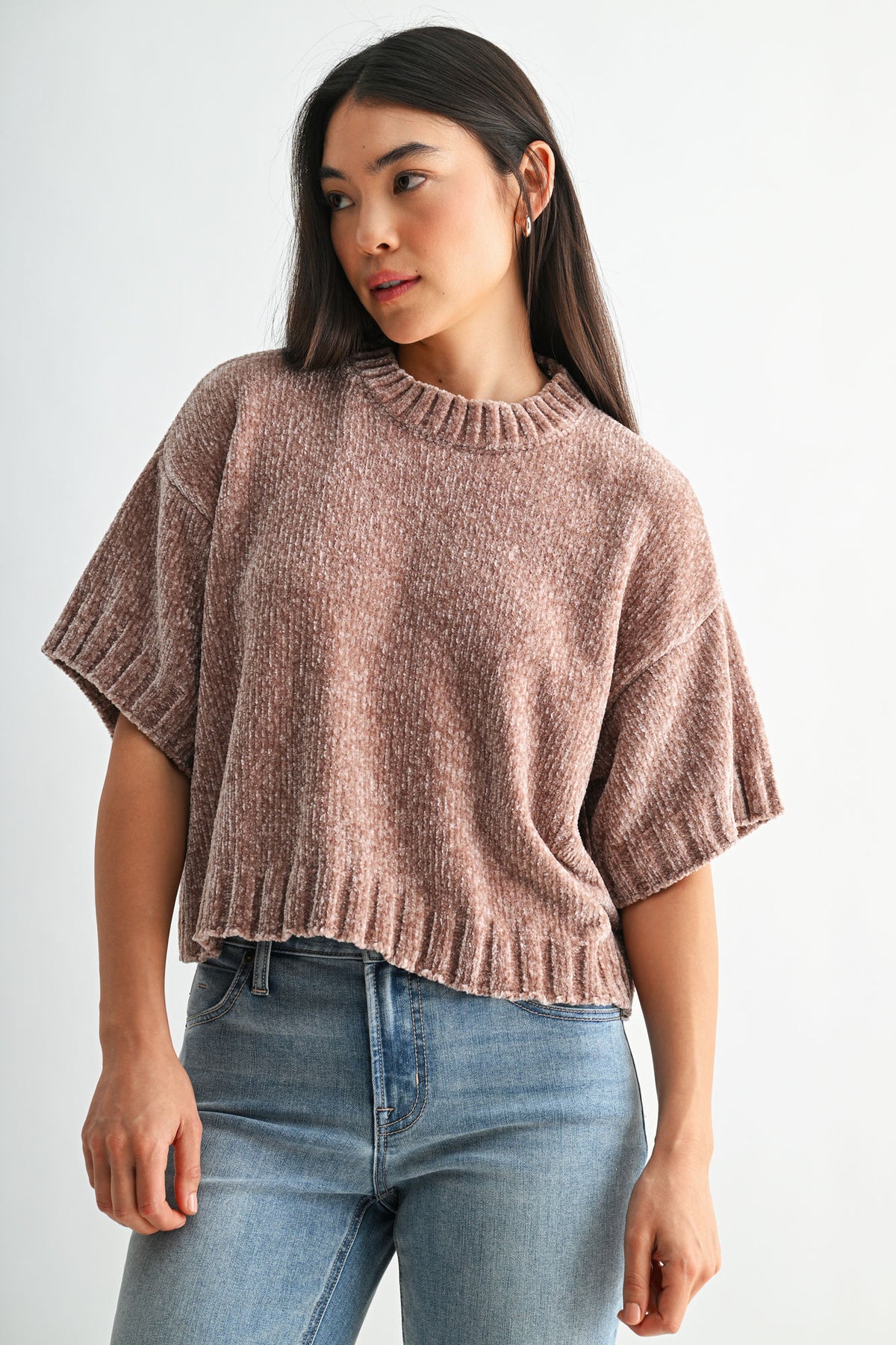 Taupe Broome Chenille Sweater