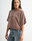 Taupe Plus-Size Broome Chenille Sweater