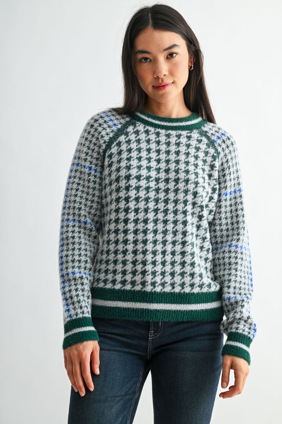 Forest Long Sleeve Raglan Sleeve Sweater