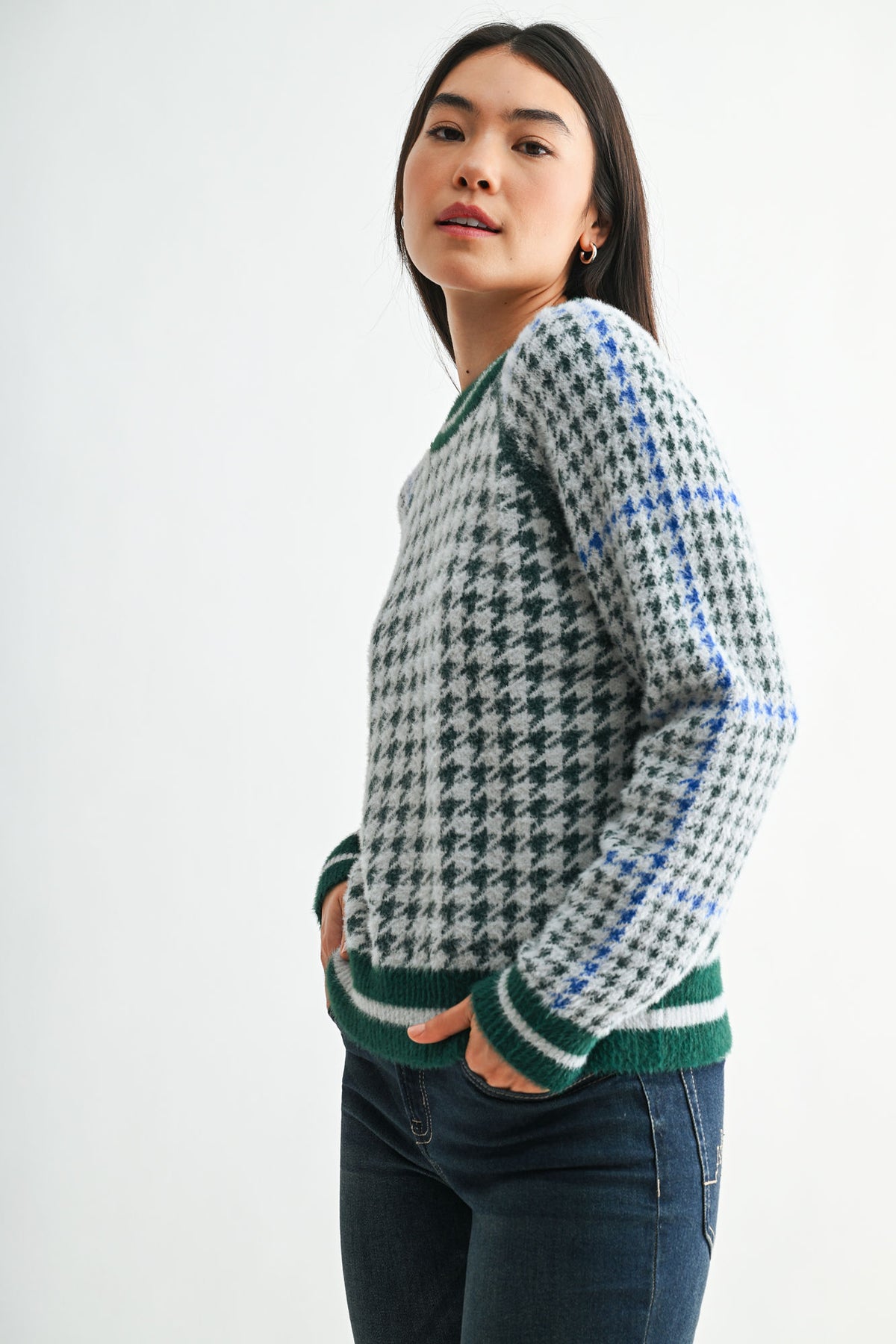 Forest Long Sleeve Raglan Sleeve Sweater