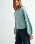 Skyway Long Bubble Sleeve Crop Sweater