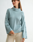 Skyway Long Sleeve Sweater with Button Detail