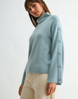 Skyway Long Sleeve Sweater with Button Detail
