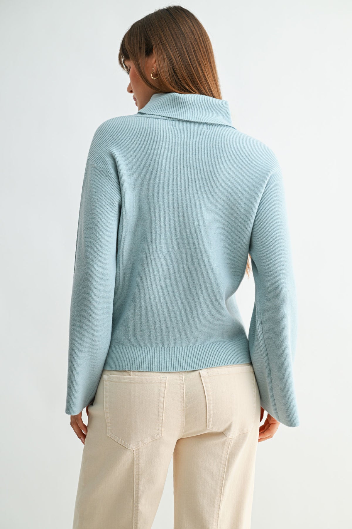 Skyway Long Sleeve Sweater with Button Detail