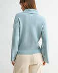 Skyway Long Sleeve Sweater with Button Detail