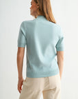 Skyway Short Sleeve Mock Neck Sweater