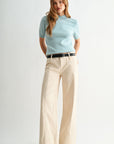 Skyway Short Sleeve Mock Neck Sweater