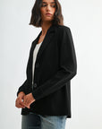 Black Ribbed Blazer