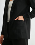 Black Ribbed Blazer