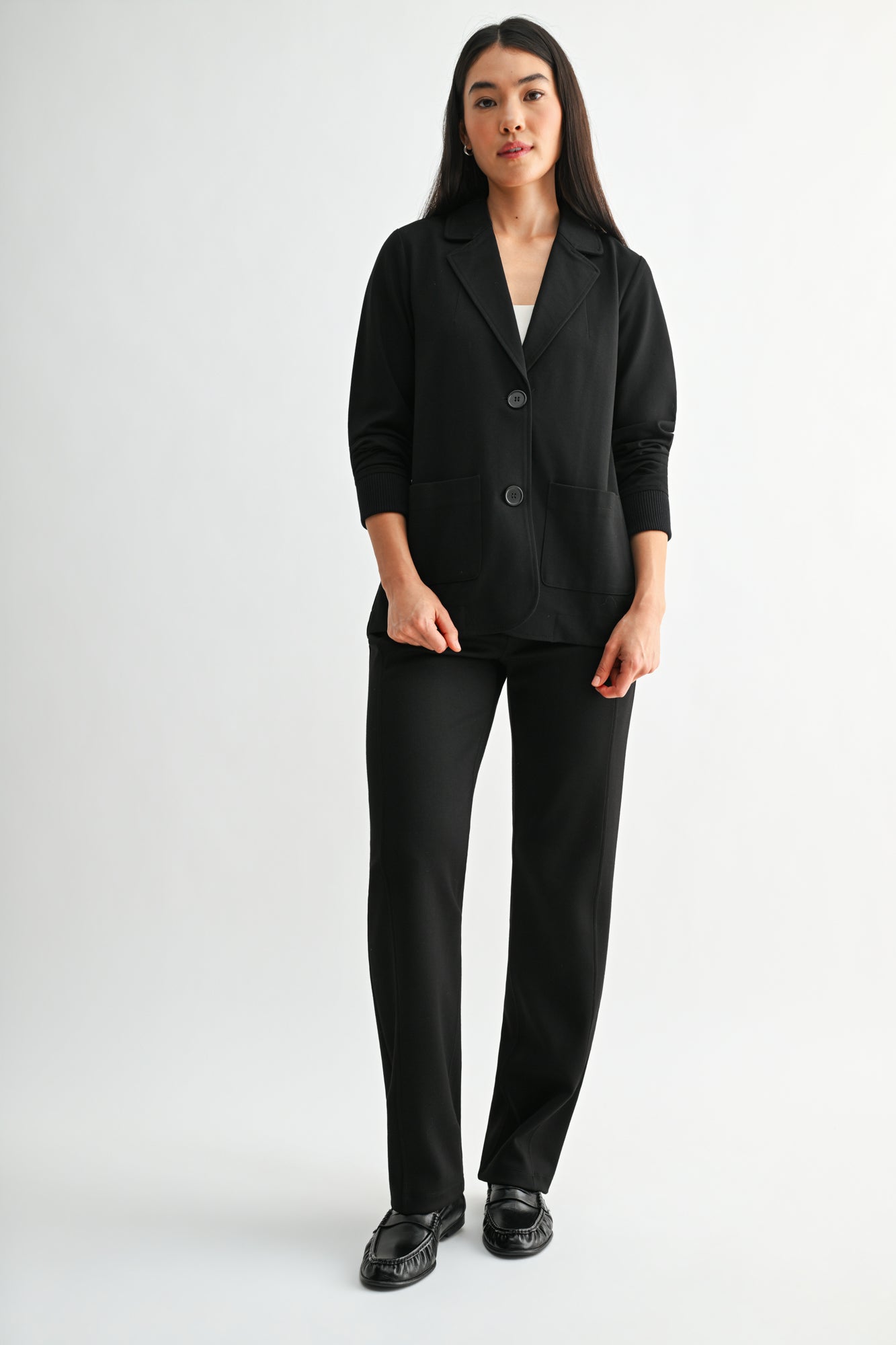 Black Ribbed Blazer