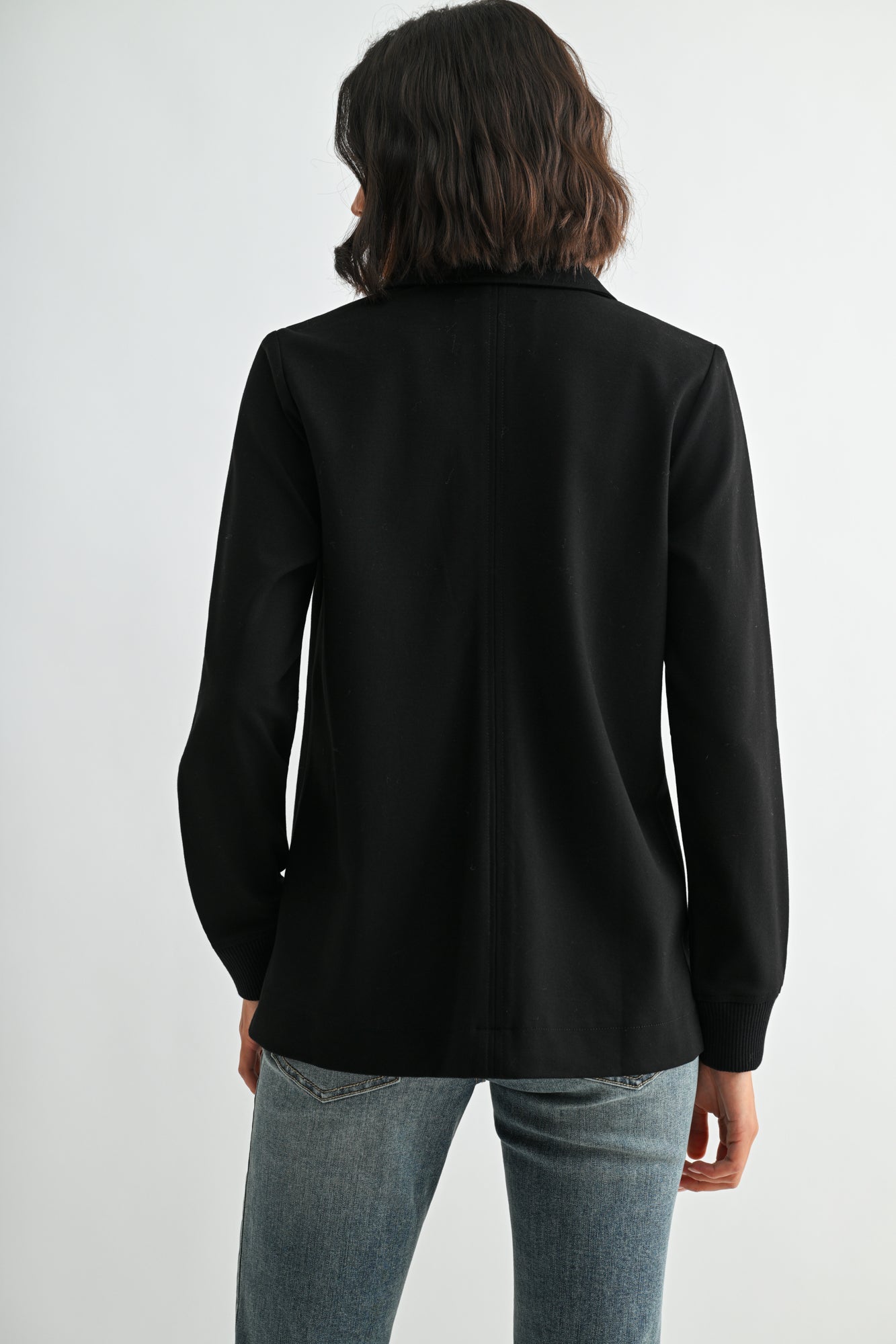 Black Ribbed Blazer