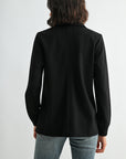 Black Ribbed Blazer