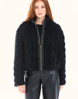 Black Faux-Fur Jacket
