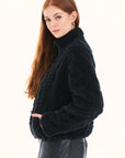 Black Faux-Fur Jacket
