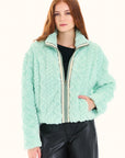 Mint Faux-Fur Jacket