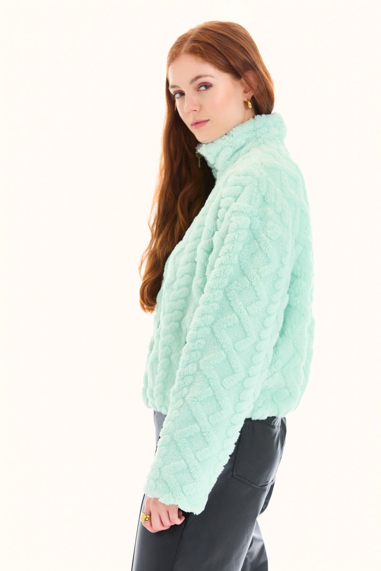 Mint Faux-Fur Jacket