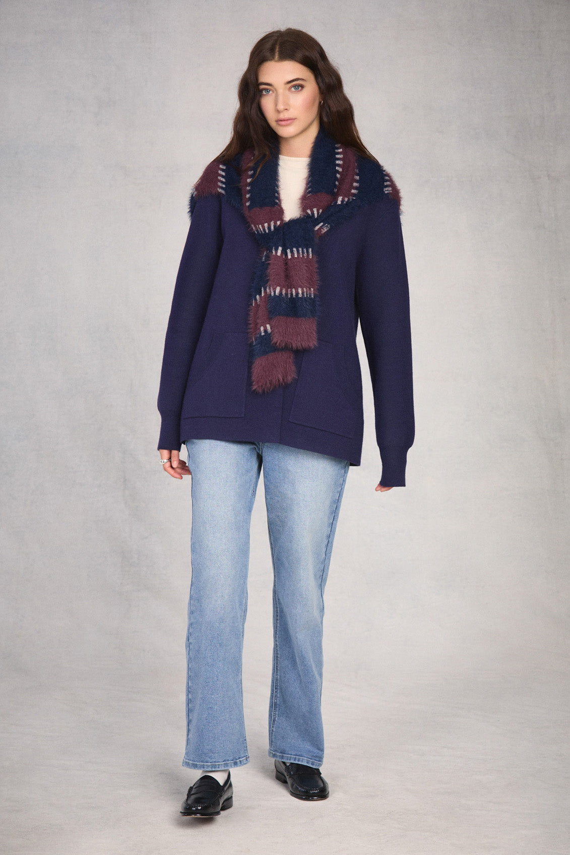 Midnight Long Sleeve Sweater Blazer