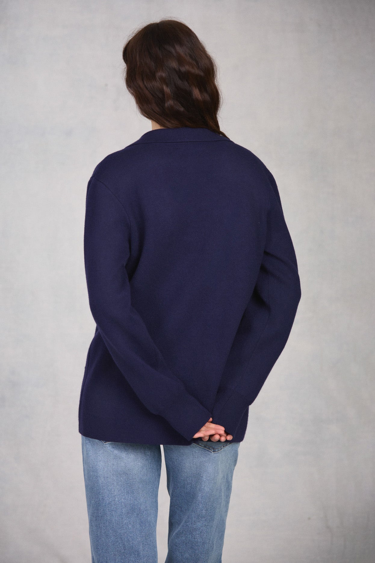 Midnight Long Sleeve Sweater Blazer