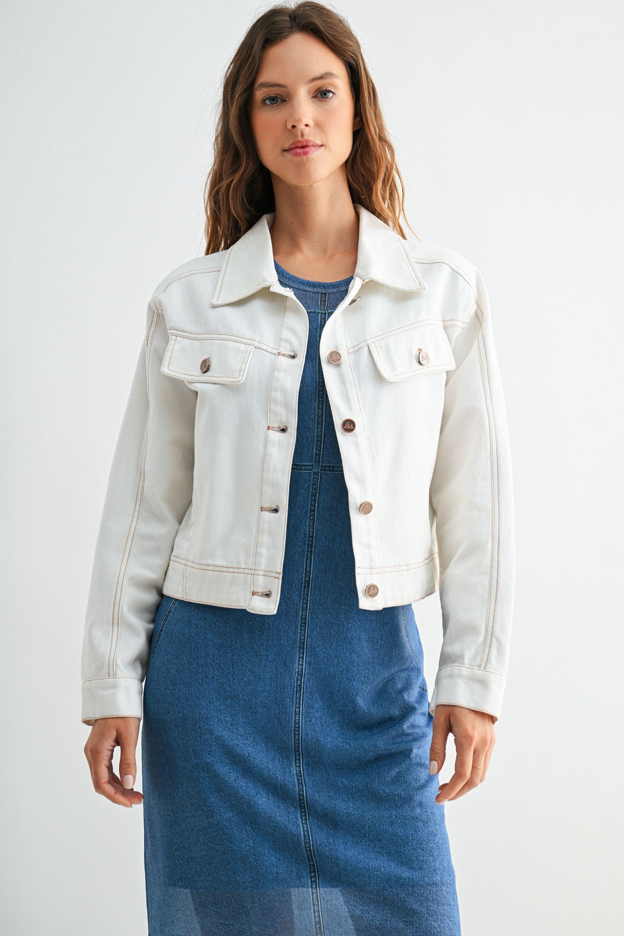 Slant Pocket Jacket Ivory