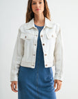 Slant Pocket Jacket Ivory