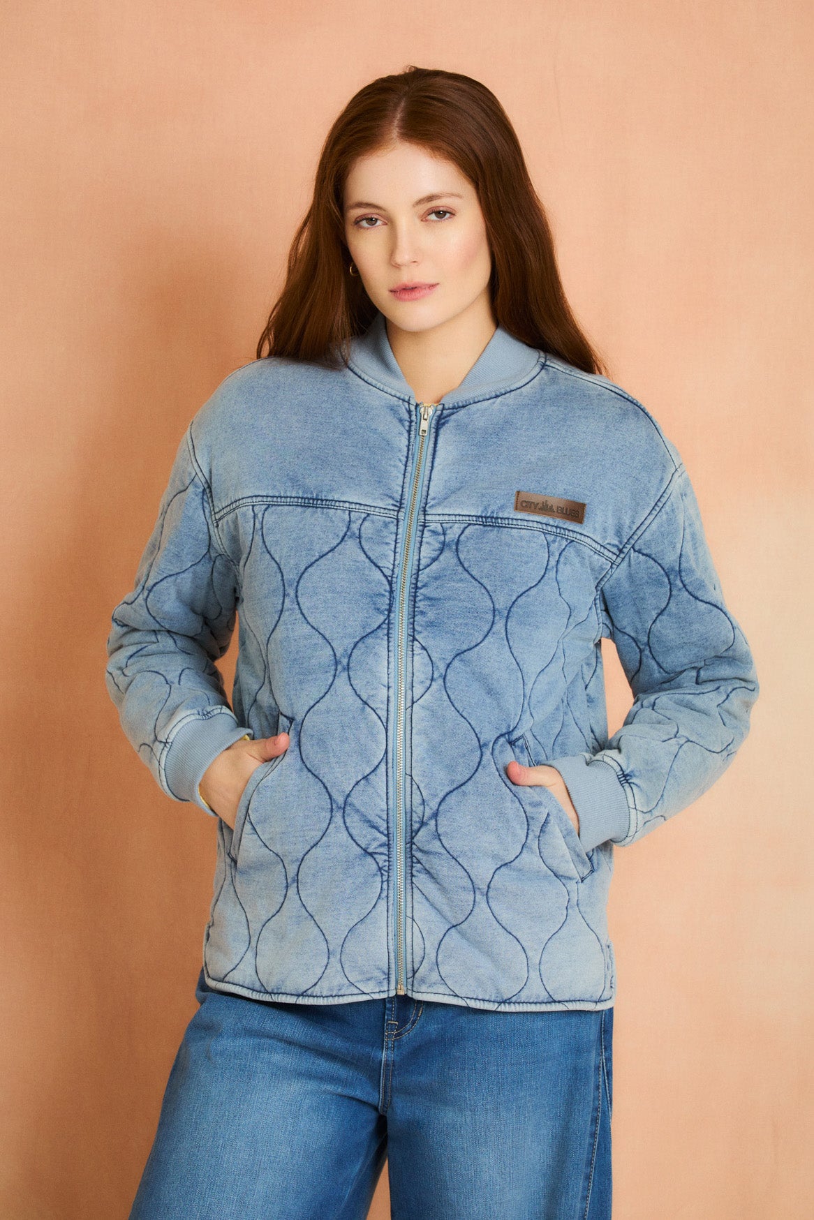 Indigo Quilted Denim Jacket