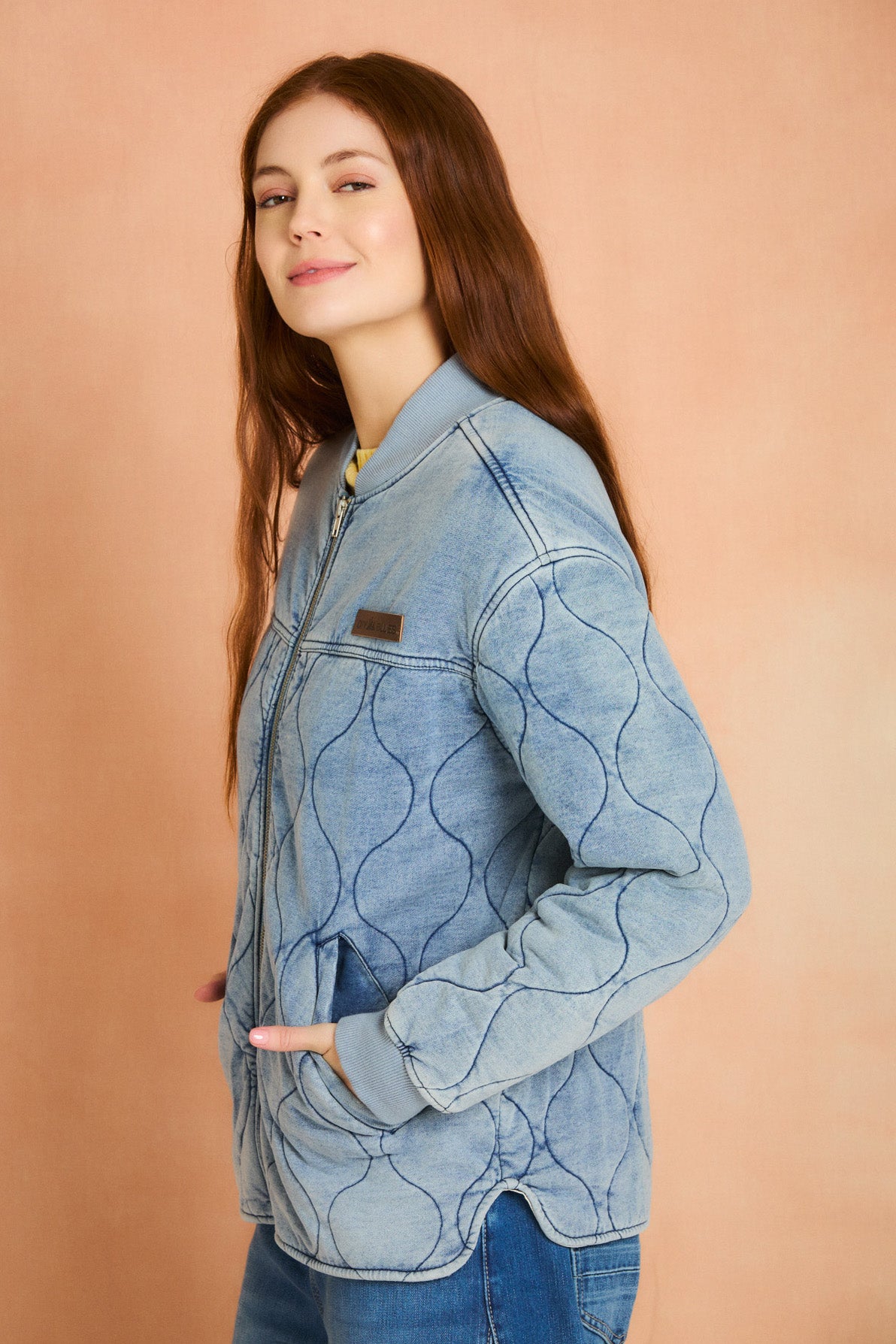 Indigo Quilted Denim Jacket