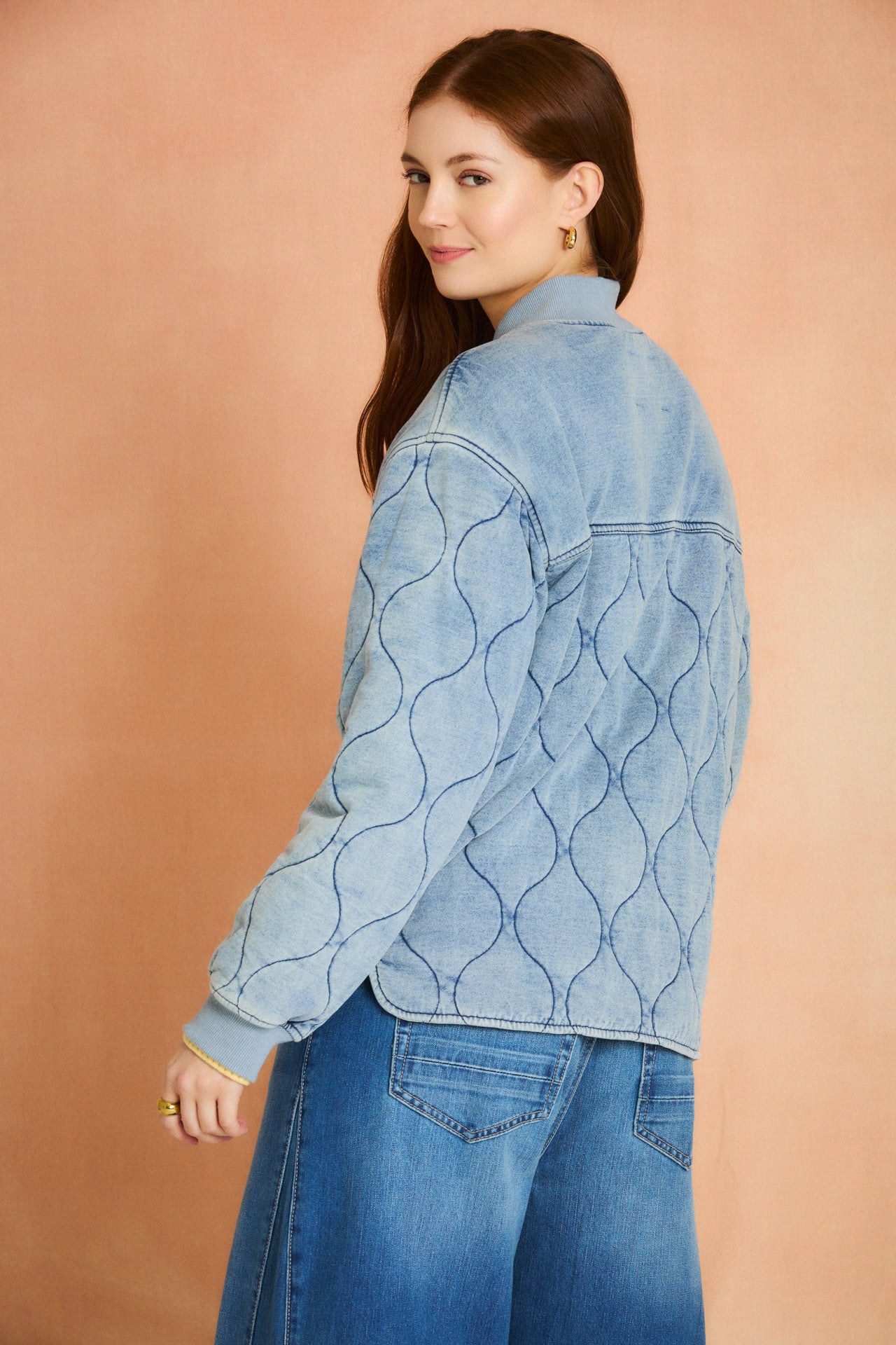Indigo Quilted Denim Jacket