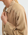 Burlap Cropped Dolman Sleeve Jacket