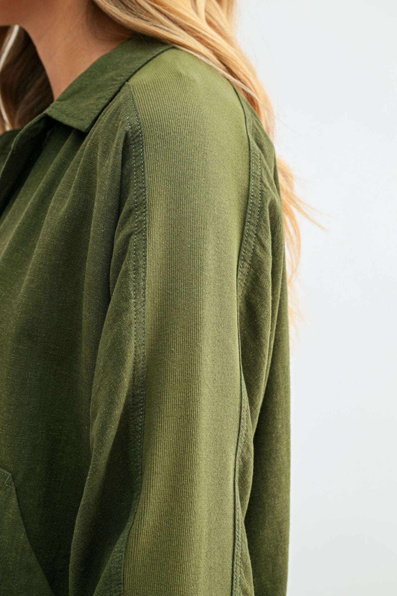 Pine Cropped Dolman Sleeve Jacket