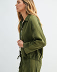 Pine Cropped Dolman Sleeve Jacket