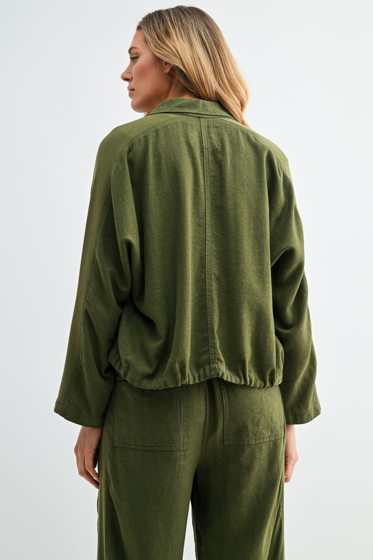 Pine Cropped Dolman Sleeve Jacket