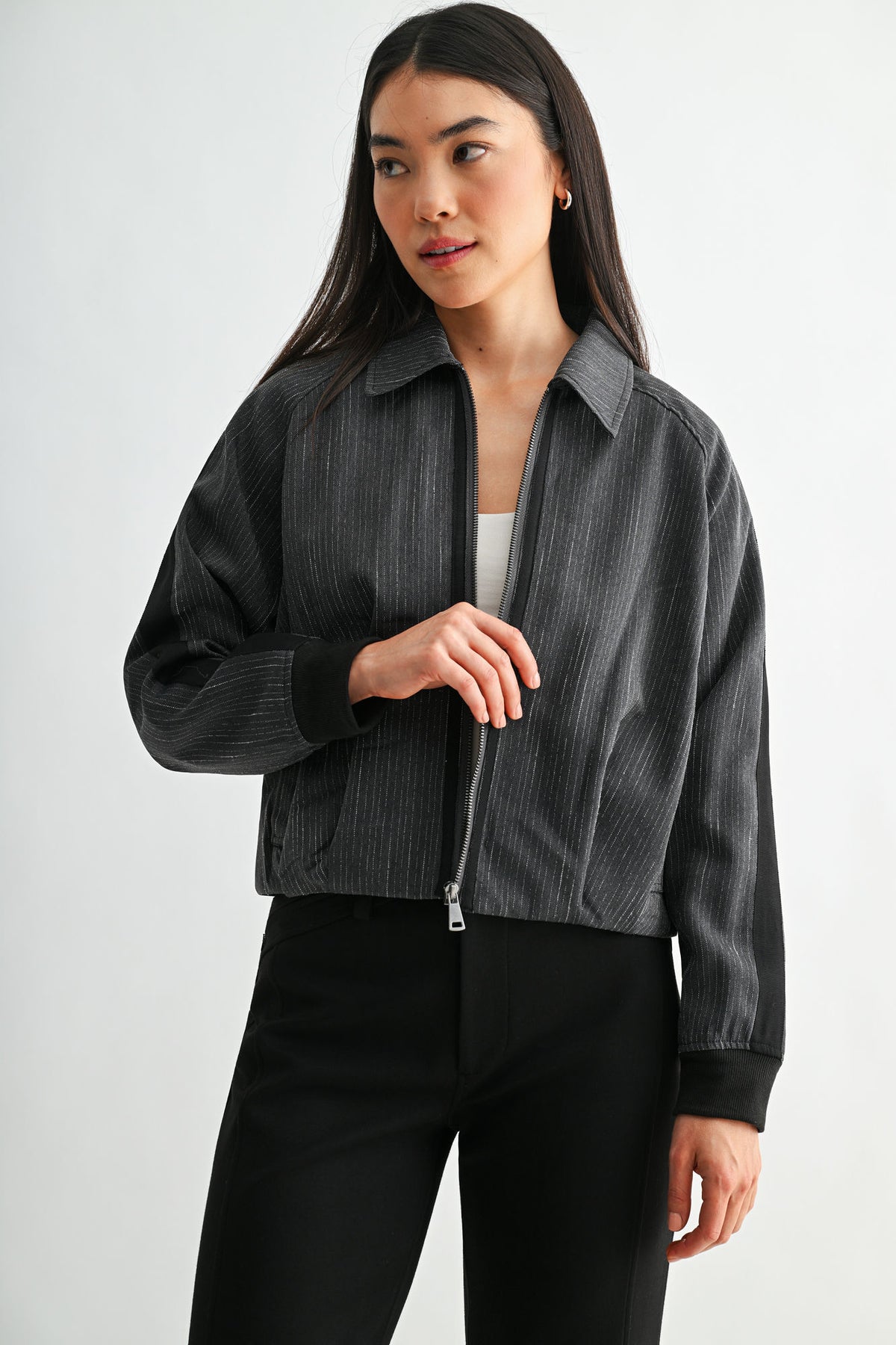Charcoal Pinstripe Jacket