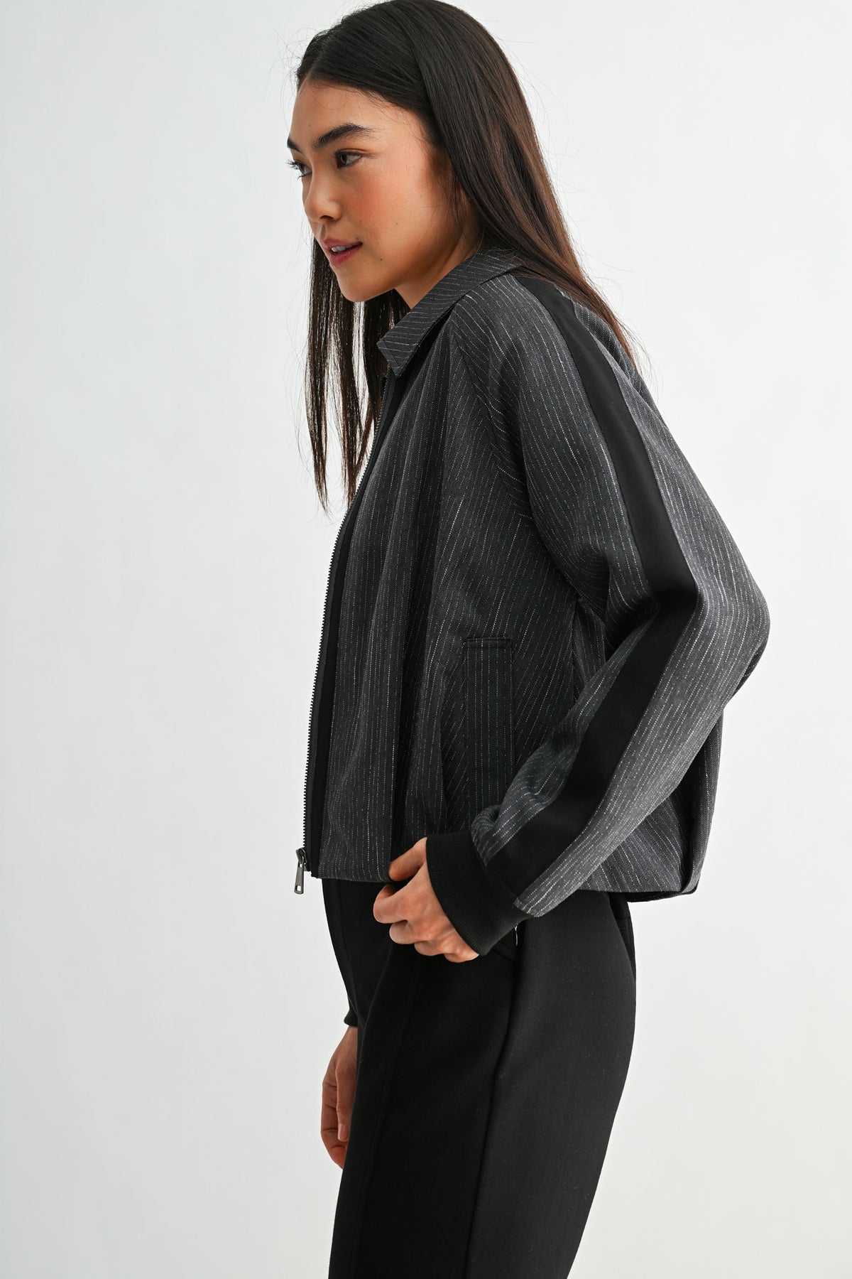 Charcoal Pinstripe Jacket