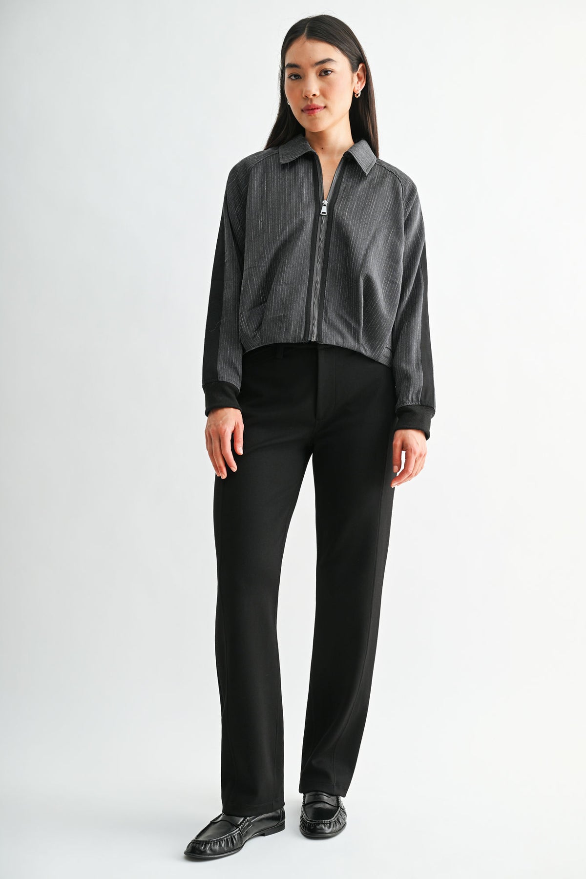 Charcoal Pinstripe Jacket