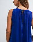 Cobalt Halter Neck A-line Maxi Dress