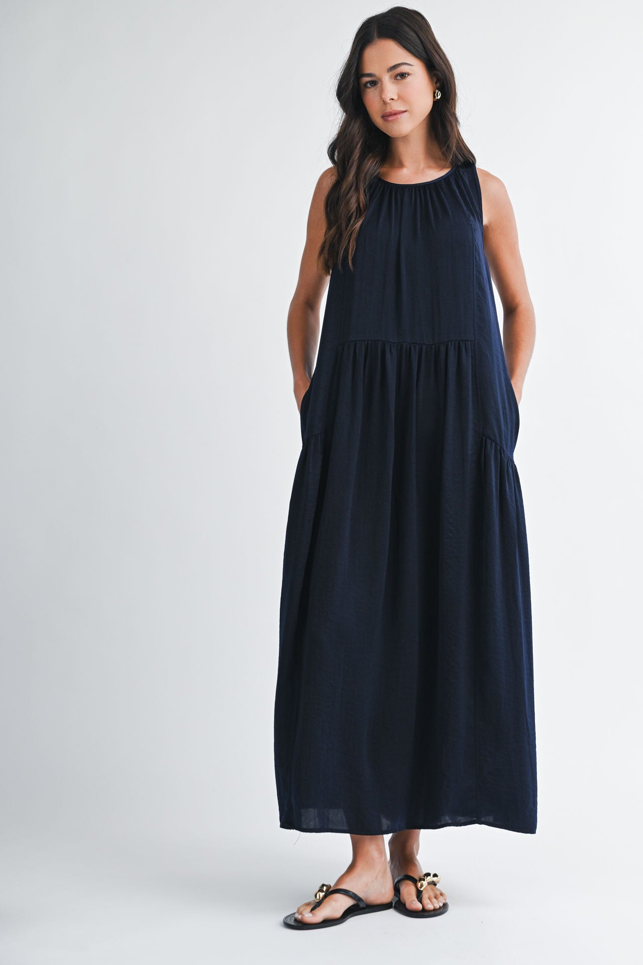 Halter Neck A-line Maxi Dress City Blues Halter Neck A-line Maxi Dress City Blues