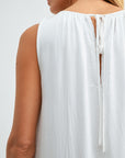 White Halter Neck A-line Maxi Dress