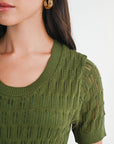 Pine Crochet Midi Dress