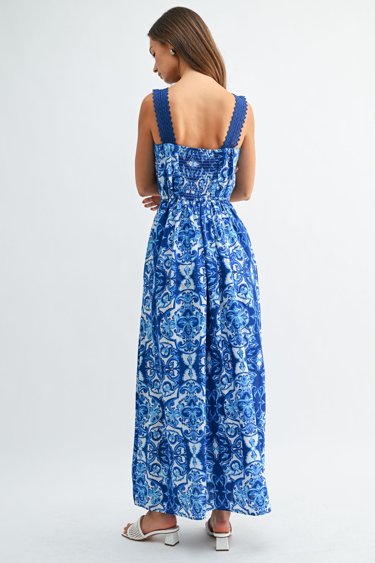 Cobalt Square Neck Maxi Dress