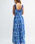 Cobalt Square Neck Maxi Dress