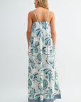 Cream Braided Neck Maxi Dress