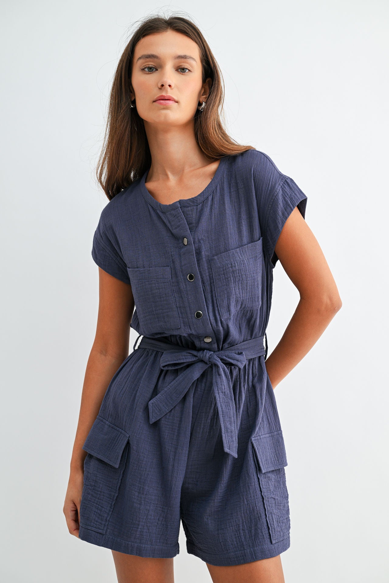 Smoke Tie Waist Romper