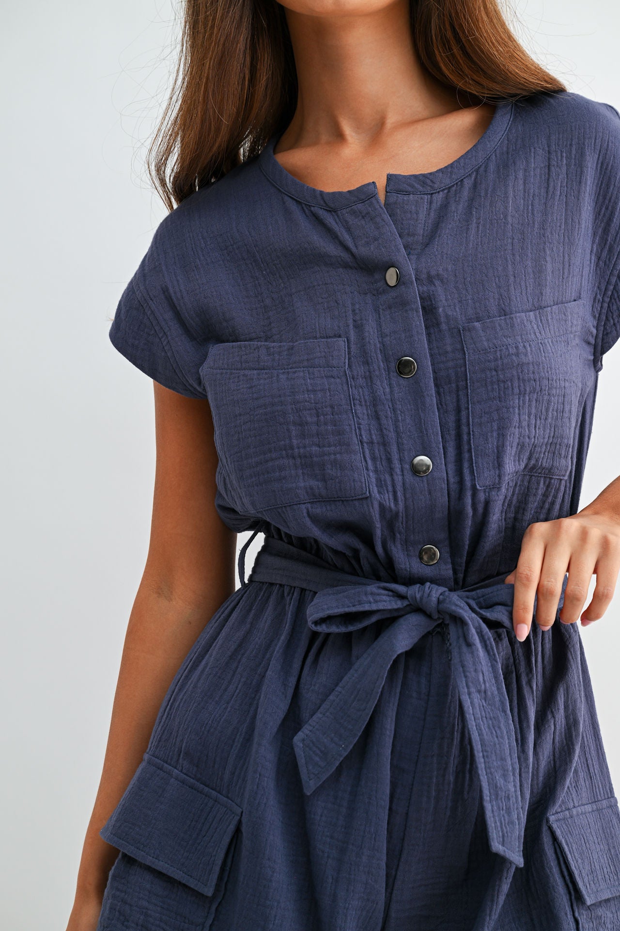 Smoke Tie Waist Romper